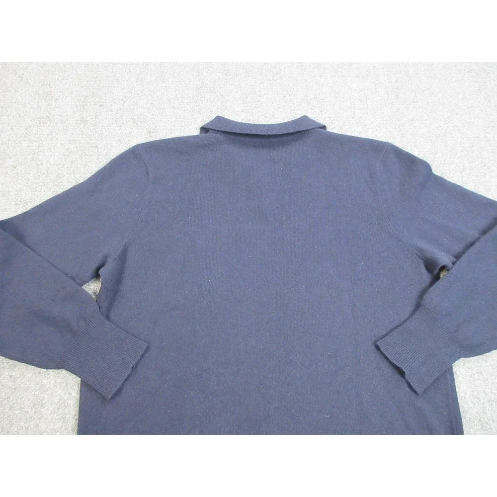 Vintage Polo By Ralph Lauren Sweater Mens 2XL Blue Polo Collar Lambswool Knit